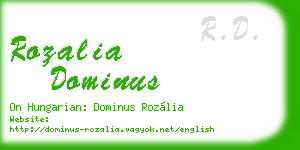 rozalia dominus business card
